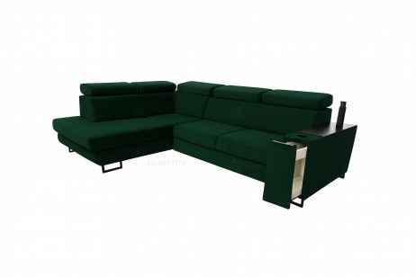 Rozkládací rohová sedačka SAGEL zelená