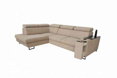 Rozkládací rohová sedačka SAGEL béžová II