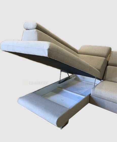 Rozkládací rohová sedačka SAGEL černá