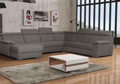 Rozkládací rohová sedačka DIVARO II šedá