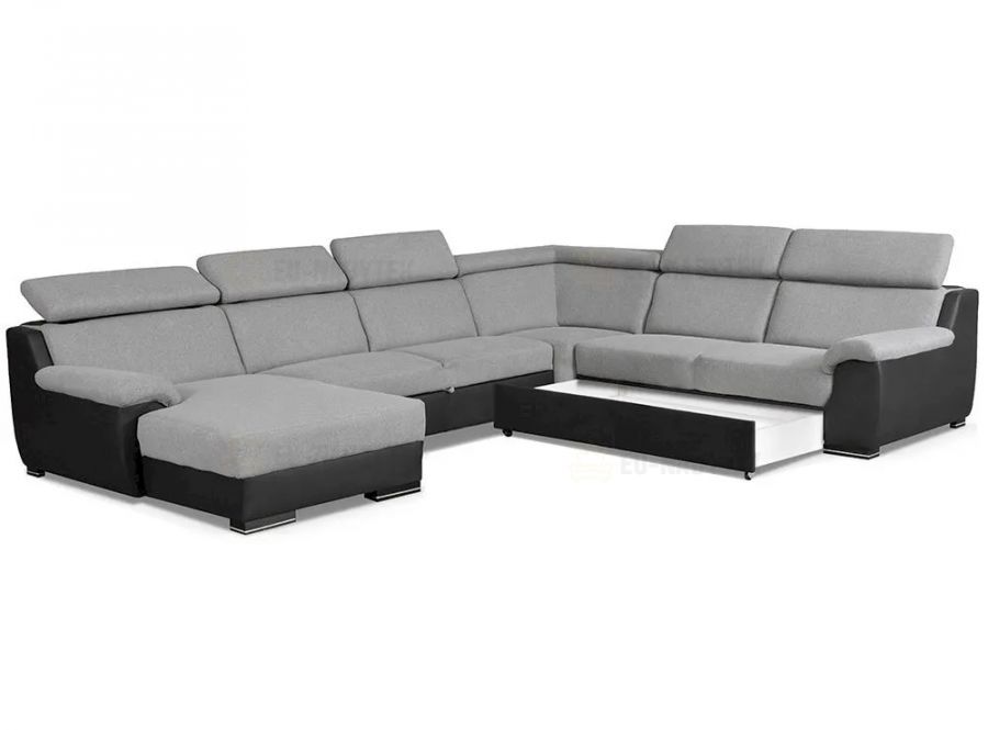 Rozkládací rohová sedačka DIVARO II šedá