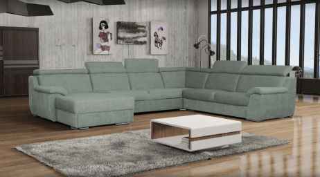Rozkládací rohová sedačka DIVARO II tyrkysová