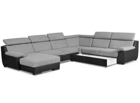 Rozkládací rohová sedačka DIVARO II tyrkysová