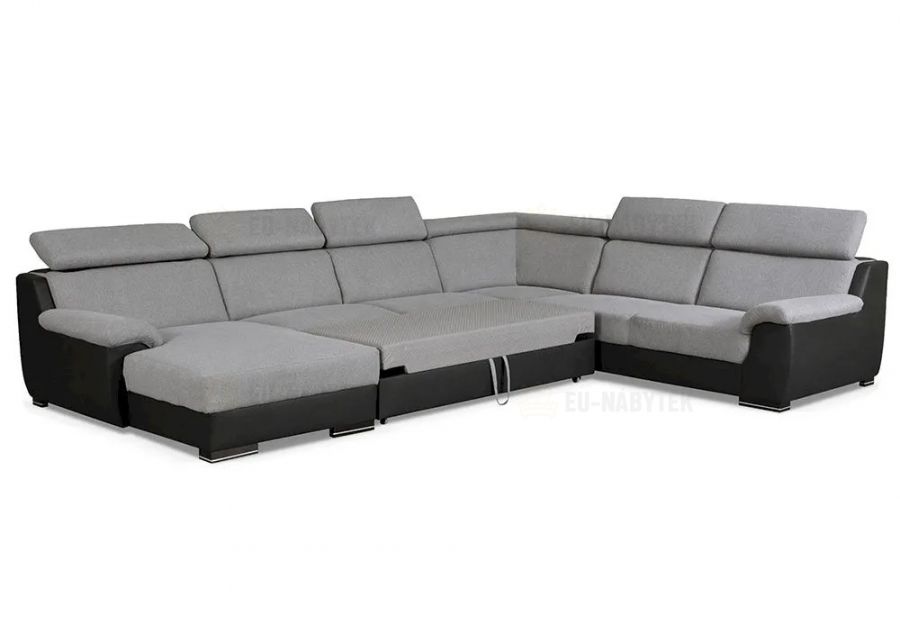 Rozkládací rohová sedačka DIVARO II tyrkysová