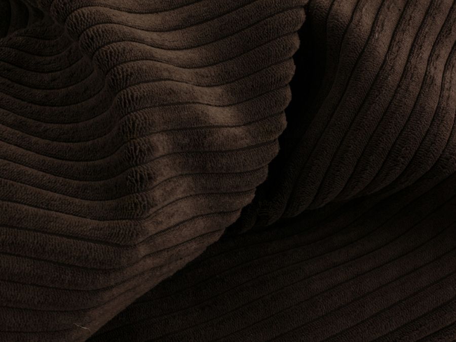 Rohová sedačka CORINA hnědá II + taburet