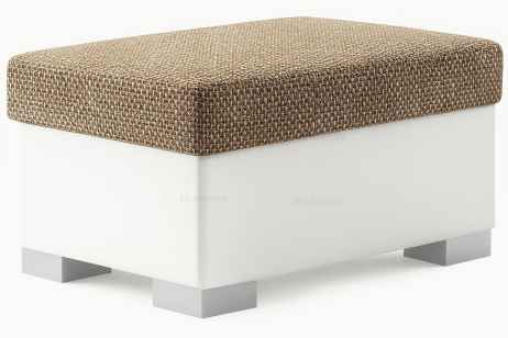 Taburet ROKO cappuccino / bílá