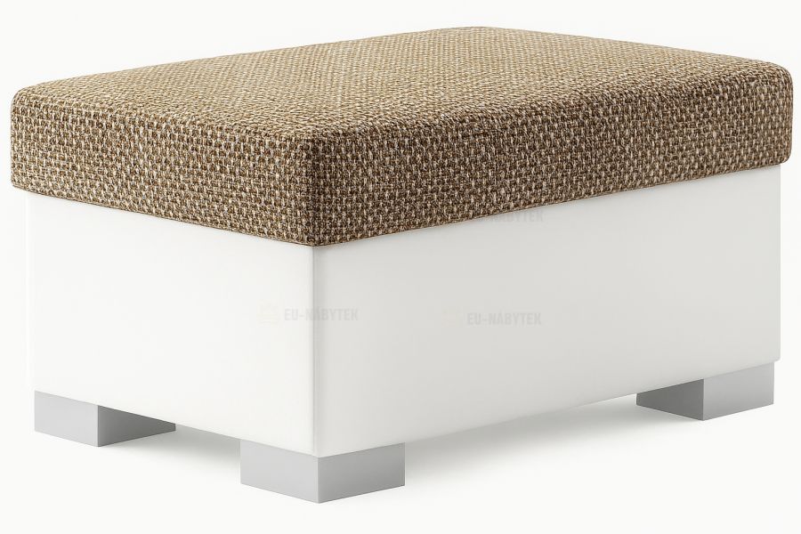 Taburet ROKO cappuccino / bílá