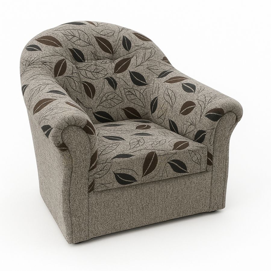 Křeslo VELO vzor list / béžová