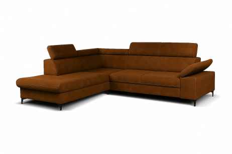 Rozkládací rohová sedačka PALAS hnědá