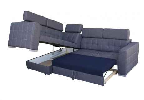 Rozkládací rohová sedačka TARGET XL 265x205 šedá