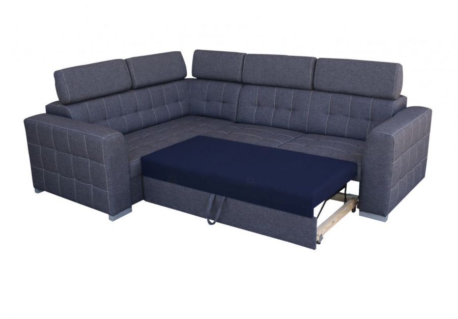 Rozkládací rohová sedačka TARGET XL 265x205 šedá