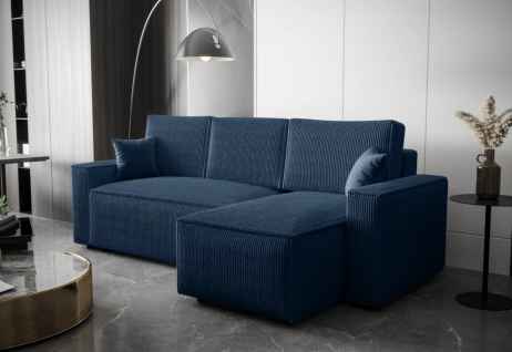 Rozkládací rohová sedačka ADRIANA modrá