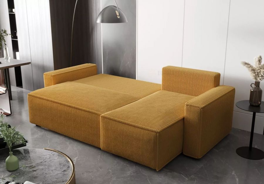 Rozkládací rohová sedačka ADRIANA růžová