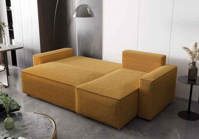 Rozkládací rohová sedačka ADRIANA šedá