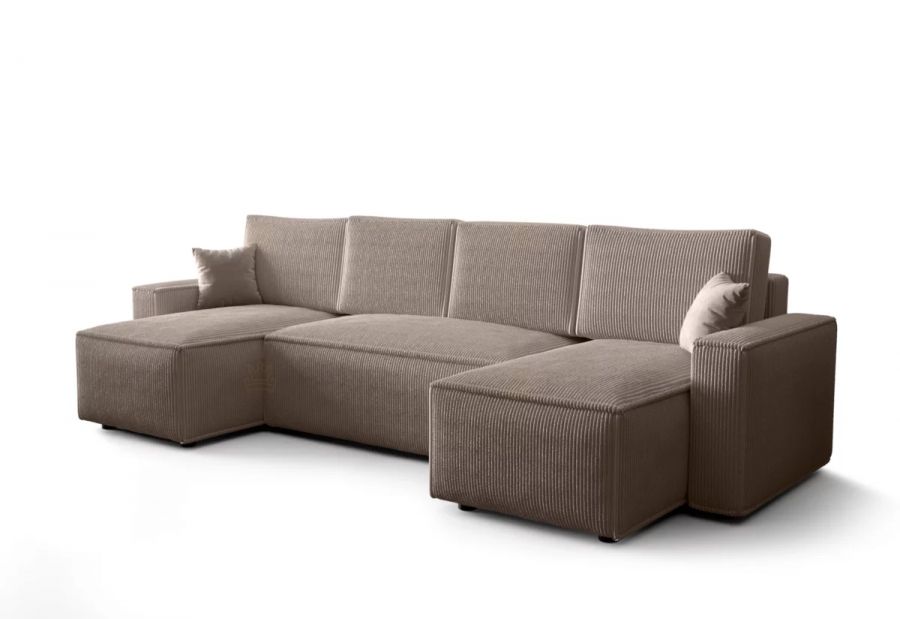 Rozkládací rohová sedačka ADRIANA U béžová