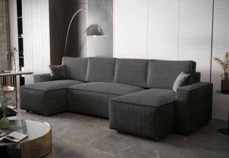 Rozkládací rohová sedačka ADRIANA U šedá