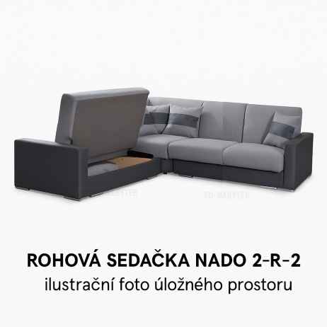 Rozkládací rohová sedačka NADO 230x230 béžová / hnědá