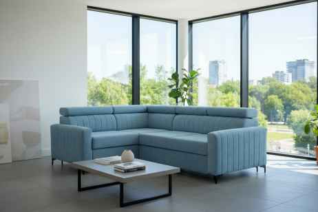 Rozkládací rohová sedačka BLAUDE 251x183 - výběr potahové látky