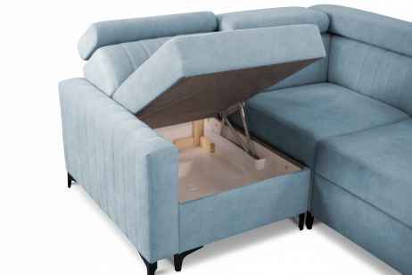Rozkládací rohová sedačka BLAUDE 251x183 - výběr potahové látky