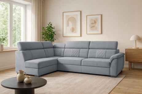 Rozkládací rohová sedačka REMONA 253x156 - výběr potahové látky