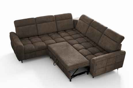 Rozkládací rohová sedačka VELUTO 262x262 - výběr potahové látky