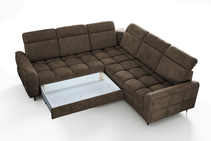 Rozkládací rohová sedačka VELUTO 262x262 - výběr potahové látky