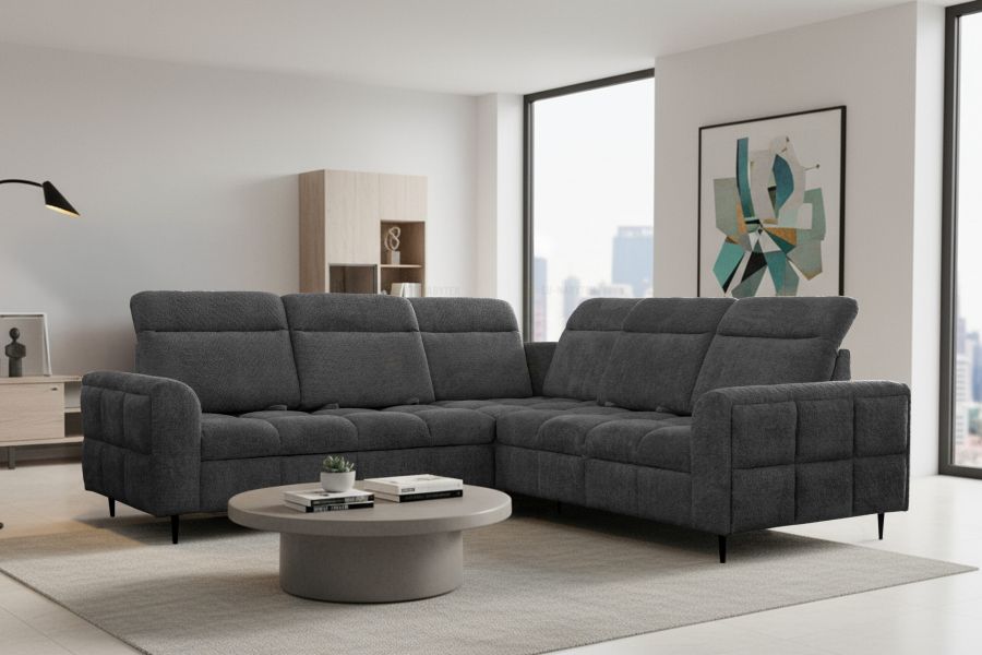 Rozkládací rohová sedačka VELUTO 262x262 - výběr potahové látky