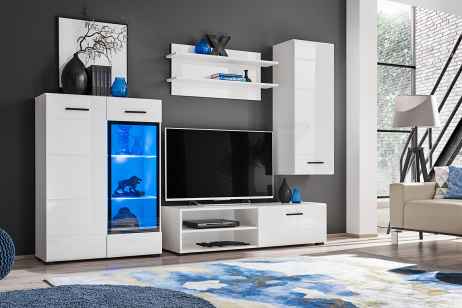 Komoda LAURA 76 bílá / bílá lesk DOPRODEJ*