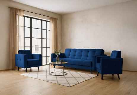 Sedací souprava LINIA 3+1+1 modrá