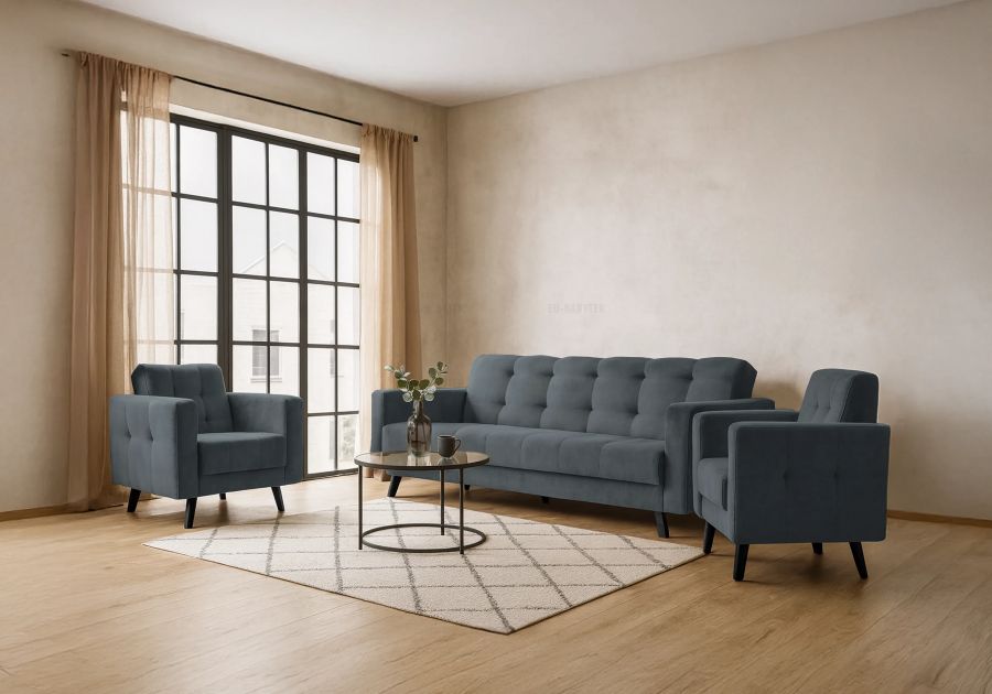 Sedací souprava LINIA 3+1+1 šedá