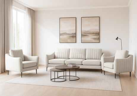 Sedací souprava CORIDO 3+1+1 krémová