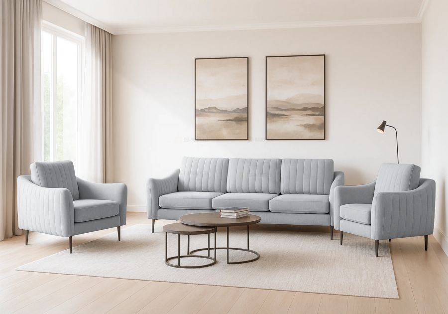 Sedací souprava CORIDO 3+1+1 světle šedá