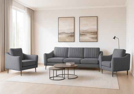 Sedací souprava CORIDO 3+1+1 tmavě šedá