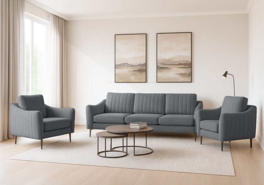 Sedací souprava CORIDO 3+1+1 tmavě šedá