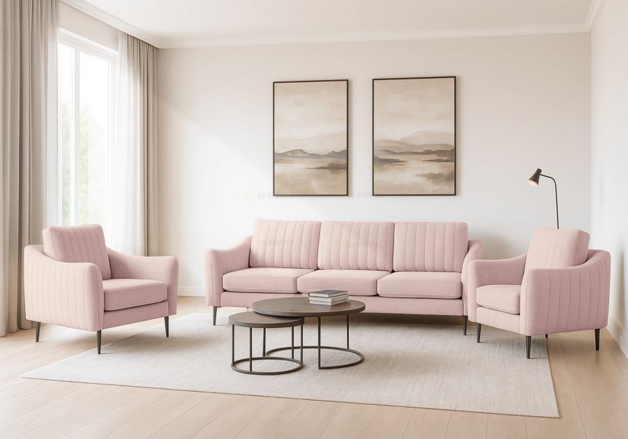 Sedací souprava CORIDO 3+1+1 růžová