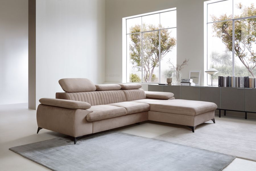 Rozkládací rohová sedačka BELINI 280x193 - výběr potahové látky