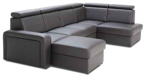 Rozkládací rohová sedačka BALAGA U 325x185 - výběr barev kůže