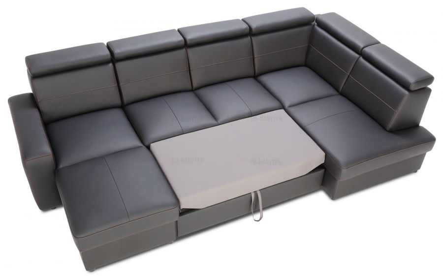 Rozkládací rohová sedačka BALAGA U 325x185 - výběr barev kůže