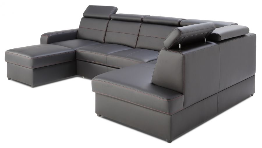 Rozkládací rohová sedačka BALAGA U 325x185 - výběr barev kůže