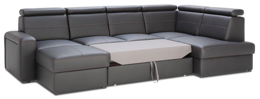Rozkládací rohová sedačka BALAGA U 325x185 - výběr barev kůže