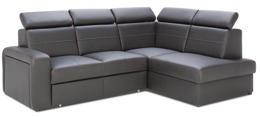 Rozkládací rohová sedačka BALAGA L 253x185 - výběr barev kůže