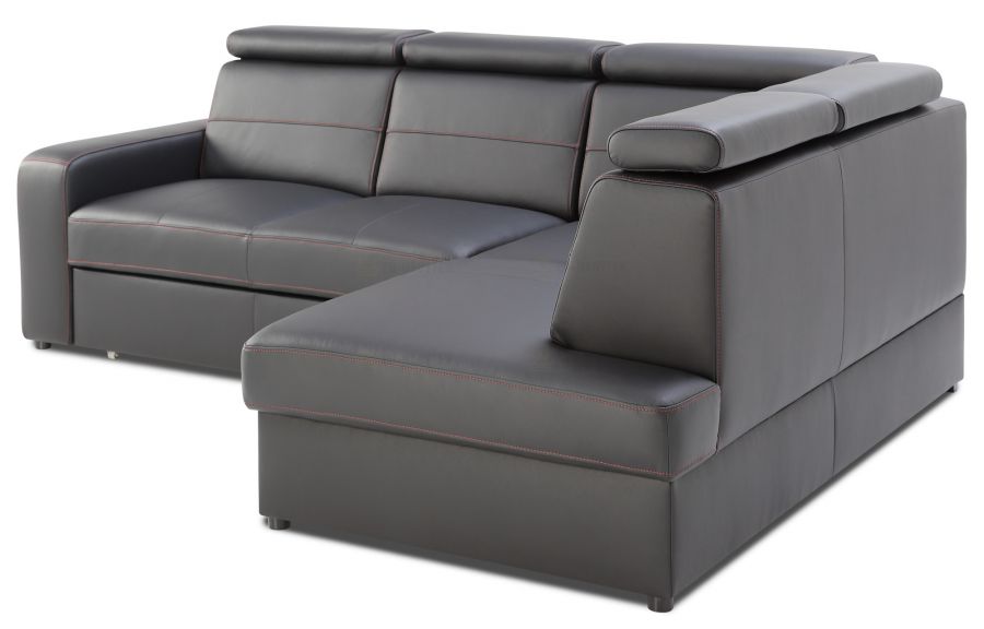 Rozkládací rohová sedačka BALAGA L 253x185 - výběr barev kůže