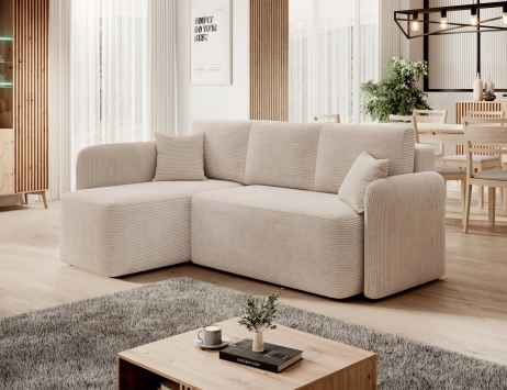 Rozkládací rohová sedačka HARISON 206x150 béžová