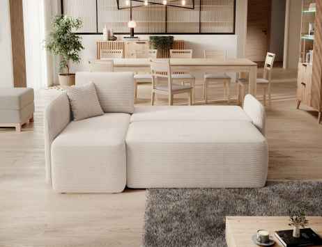 Rozkládací rohová sedačka HARISON 206x150 šedá