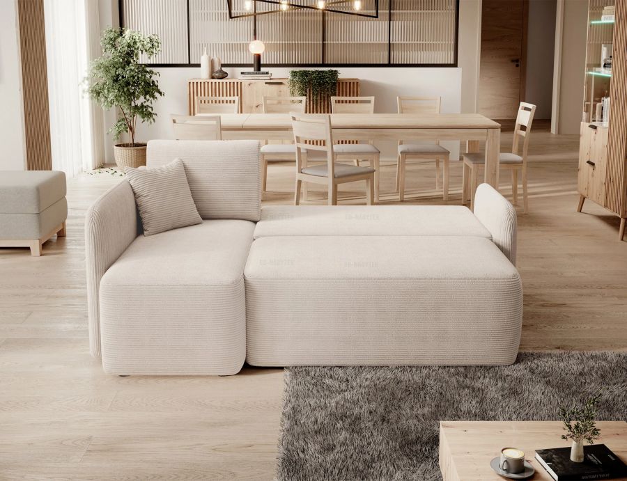 Rozkládací rohová sedačka HARISON 206x150 šedá