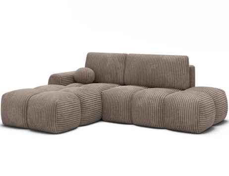 Rozkládací rohová sedačka VINTARO 227x170 béžová