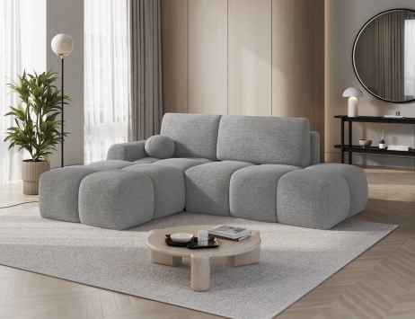Rozkládací rohová sedačka VINTARO 227x170 šedá