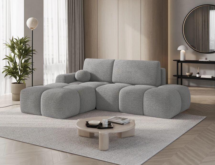 Rozkládací rohová sedačka VINTARO 227x170 šedá