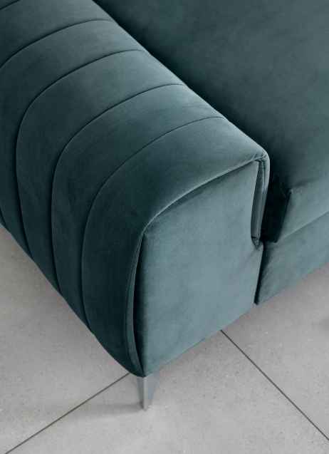 Rozkládací rohová pohovka LAURINO 261 petrolejová