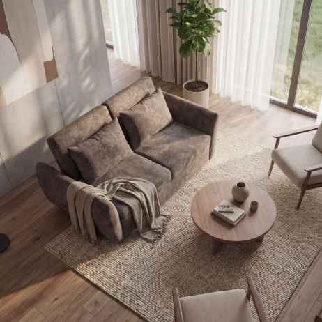 Rozkládací pohovka LENOSI 190 hnědá